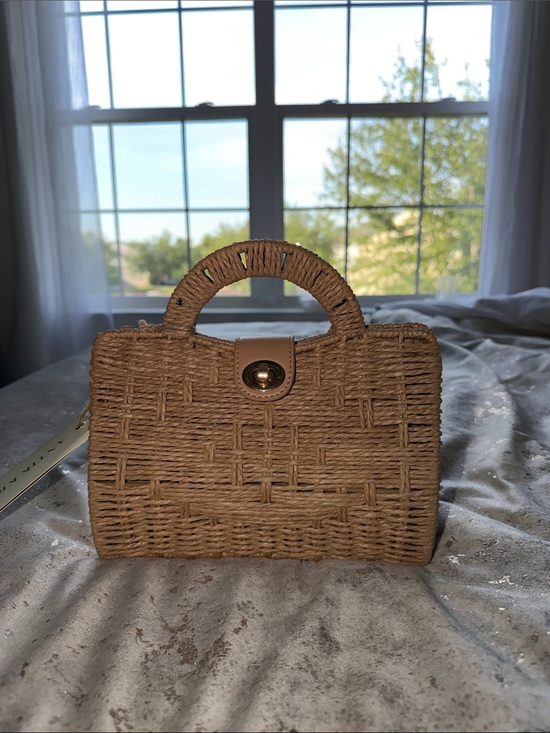 Zara Handbags - Woven Mini Top-Handle Bag in Tan